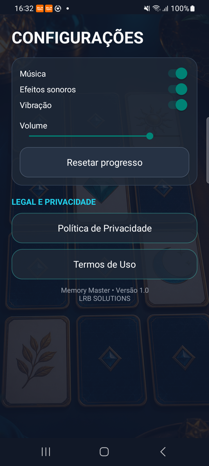 Configurações